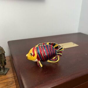 Colorful Fish Figurine - Yellow, Red, and Blue